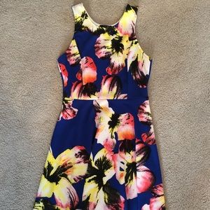 AQUA Hawaiian print dress